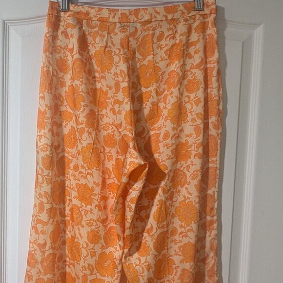 Sandro | Trapani Floral Trousers In Orange - Picture 12 of 13